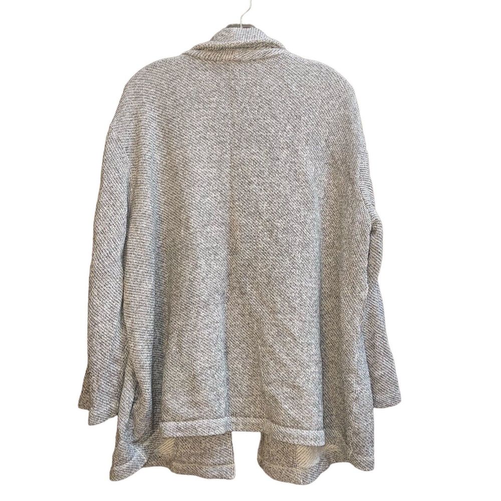 Eileen Fisher XL Organic Cotton Gray Open Front Woven Jacket - Picture 3 of 7